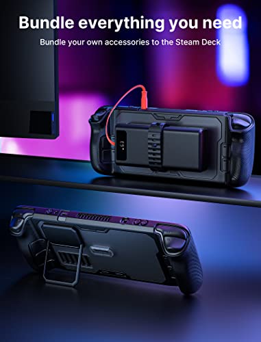 JSAUX PC0104 ModCase for Steam Deck + PC0102 Steam Deck Case with Kickstand
