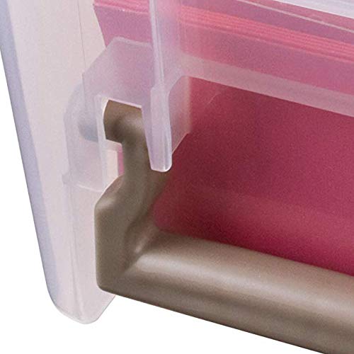 ArtBin Semi Satchel 휴대용 공예 정리함, 칸막이 3개 포함 - 미술 및 공예 용품을 위한 투명 플라스틱 보관 케이스 - color: 골드., size: Pack of 1