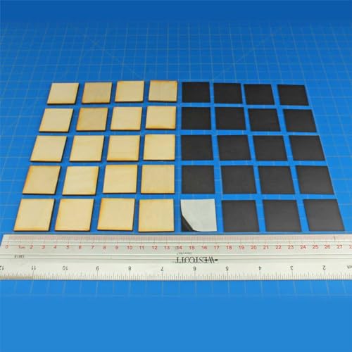 LITKO 30mm Square Ready-Base Kit | Compatible w/Old World | Base + Magnet | Twenty 3mm plywood bases + magnets | Magnetize minis for storage & steel trays | Infantry - style: 30mm Square