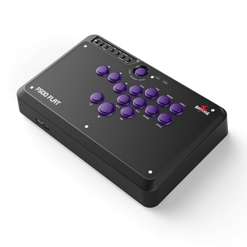 MAYFLASH F500 FLAT Fight Stick All Button Arcade Controller for PS4, PC, Xbox Series S/X, Xbox One, Switch/Switch 2, Steam Deck, macOS, Android, Raspberry Pi, NEOGEO mini and more