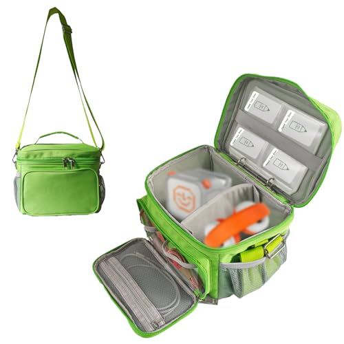 Travel Carrying Case Compatible with Yoto Player Bluetooth Speaker and Headphone Accessories, Card Holder Holds up to 80 Cards with Shoulder Strap, Bag Only (Green) - color: Green