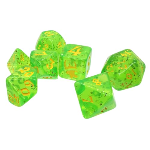 Munchkin Polyhedral Dice Set (Green/Yellow) - color: Green/Yellow