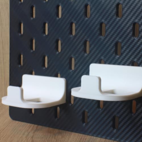 2 Universal Game Controller Mounts Compatible with IKEA SKADIS (White) - color: White