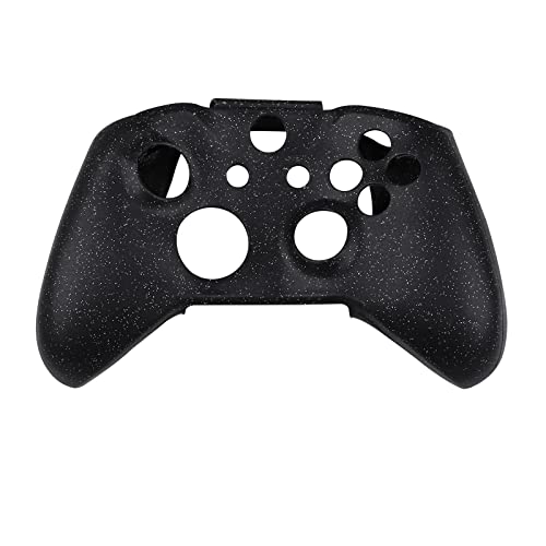 RALAN Glitter Controller Skin for Xbox One, Anti-Slip Silicone Controller Cover Protector Compatible for Xbox 1 Wireless/Wired Gamepad Joystick with 4 Thumb Grips Caps and Black Pro Thumb Grip x 8 - color: Black