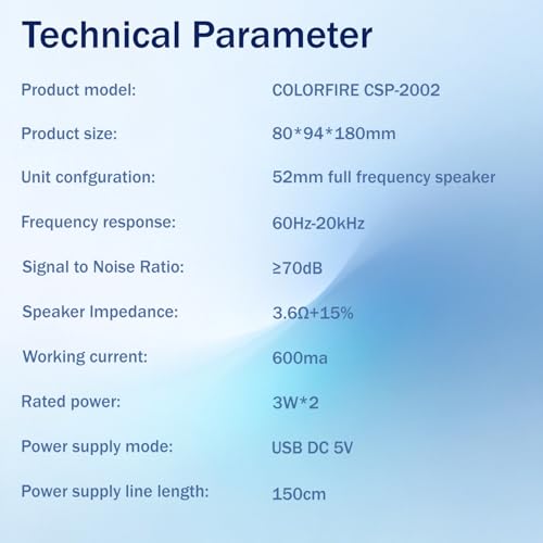 ColorFire White Computer Speakers, RGB PC Speakers, 52mm Full-Range Sound | Neon Lighting, USB, TF Card Modes, 3.5mm Microphone Input, Headphone Output