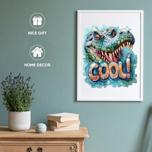 Reouinty Wooden Puzzles 500 Pieces, Ulgy Crocodile Jigsaw Puzzles Animal Unique Shaped Wood Cut Puzzle Gifts for Adults and Family Puzzle Games 15.2x17.5 in - color: Cool Crocodile, size: 500pcs
