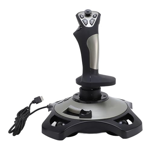 Gugxiom PC Flight Simulation Joystick, USB Gaming Flight Simulator Game Controller with Vibration Function & Throttle Control, Wired Gamepad Flight Sim Stick fro Series X S