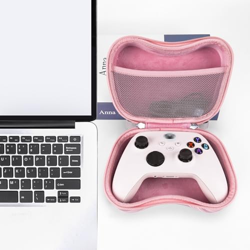 TOCCOOL Hard Travel Controller Case Compatible with Xbox One, Xbox Series X/S, Nintendo Switch Pro Wireless Controller, Portable Bag for Game Accessories (Pink) - color: pink