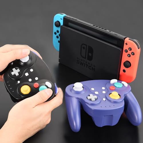 2.4 GHz Wireless GameCube Controller for Switch 1 & 2, NGC Console, Indigo - color: Indigo