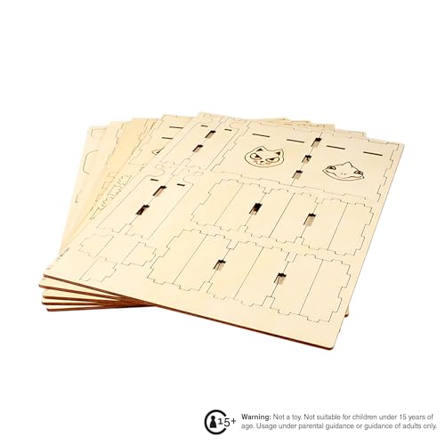 The Broken Token Game Organizer Compatible with Root - Wooden Game Organizing Box with Multiple Trays