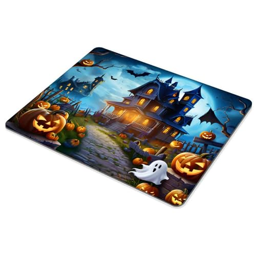 Square Mouse Pad Halloween Pumpkin Lanterns,Gaming Mouse Pads for Desk,Soft Computer Waterproof Non-Slip Mouse Mat - color: Halloween Pumpkin lanterns
