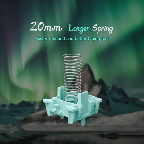 GATERON Magnetic Jade Pro Linear HE Keyboard Switches(70PCS) | Linear,Factory Pre-lubed,Freely Setting Pre-Travel,20mm Longer Spring,compatible for Magnetic Gaming Keyboard - size: 70PCS