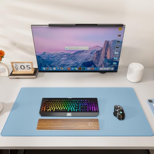 KTRIO Large Gaming Mouse Pad, Desk Mat, 31.5 x 15.7 in, Ice Blue, XXL | Smooth Micro-Weave Surface, Artistic Pattern Design, Non-Slip Rubber Base, Durable Stitched Edges, Office & Home Use - color: Ice Blue, size: 31.5l X 15.7w Inches