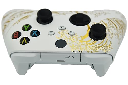 ProControllers LLC Hand Airbrushed Fade Custom Controller Compatible with Xbox Series X/S & Xbox One (Series X/S Gold Wave) - color: Series X/S Gold Wave