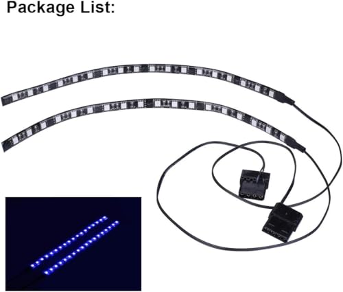 DS PC LED Flexible Light Strip Computer Lighting UV Purple with Magnetic for PC Case Computer Lighting Kit (390nm, 11.8INCH The 2nd Gen, S Series,Purple) - color: Purple