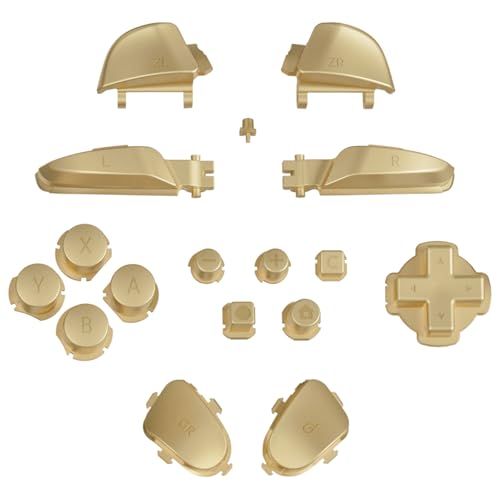 eXtremeRate DIY Replacement Full Set Buttons for Nintendo Switch 2 Pro Controller, Custom ABXY Dpad + - Home Capture Power L R ZR ZL Triggers Sync GL GR Buttons for Switch 2 Pro - Champagne Gold - color: Champagne Gold