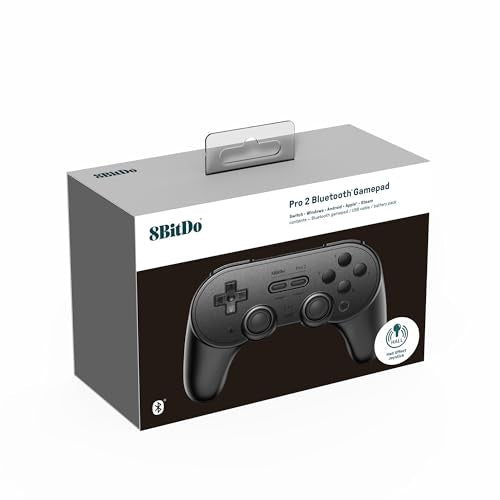 8BitDo Pro 2 Bluetooth Controller for Switch/Switch 2, Hall Effect Joysticks, 2 Pro Back Paddle Buttons, Wireless Gaming Controller for Switch, PC, Android, and Steam Deck & Apple (Black Edition) - color: Black Edition