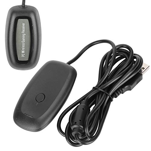 Gecheer Wireless Gaming Receiver Adapter, PC USB Controller Dongle for 360, ABS Material, Compatible with 4 Controllers & Headsets, Plug and Play