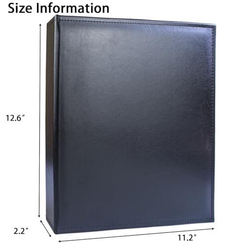 A4 3 Ring Binder Garden Seeds Storage Album with 30 Pcs 3.5x5” Seed Packet Sleeves, PU Leather Hardcover Organization Book for Seed Packet,Photo, Index Card,240 Top Loading Pockets Capacity - color: Black Seed Album