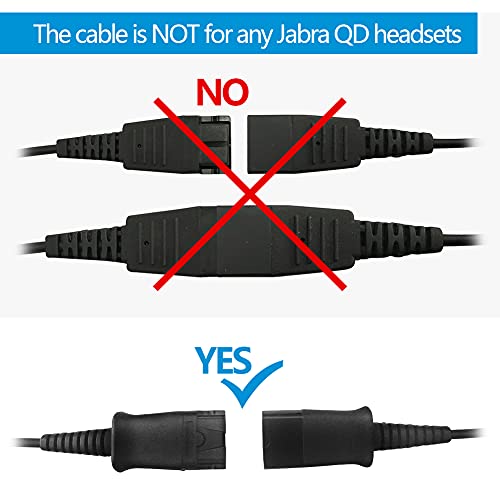 VT PLT-QD USB Training Cable Y Splitter-Adapter - Quick Disconnect Cord with Mute&Volume Control for 4-Pin Plantronic-QD Headsets&Computer