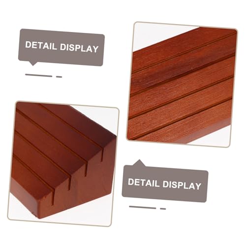 BESPORTBLE 1Pc Sturdy Wood Holder Multi Organizer with Stairstep Design for Easy Access for Tabletop Games and Card Storage