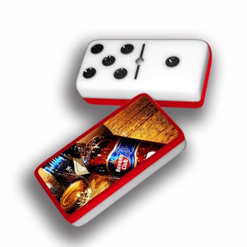 Dominos Set for Adults – Professional Double 9 Cuban Dominoes Set, Classic Travel Board Game with Wood Case Juegos de Mesa (Havana Club) - color: Havana Club