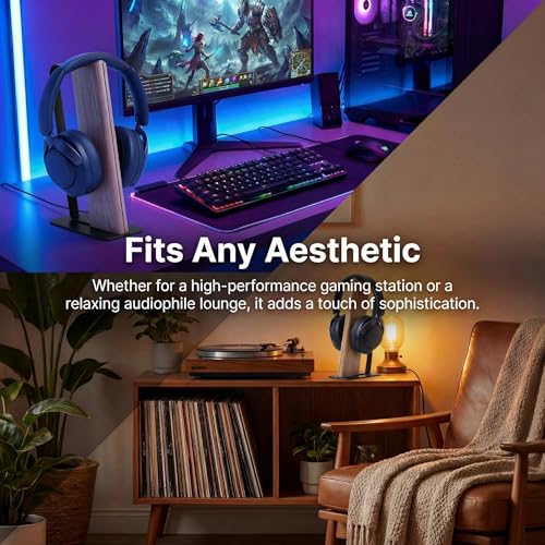 Headphone Stand for Desk, Weighted Base Headset Holder for AirPods Max Sony Bose Beats Sennheiser, Stable Gaming & Studio Earphone Rack, Light - color: LIGHT