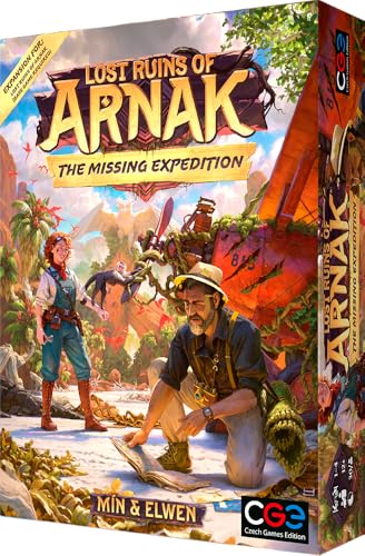 CGE Lost Ruins of Arnak: Missing Expedition Board Game Expansion | Professor Kutil has gone missing! Learn what happened in this 6 chapter campaign for the Lost Ruins of Arnak strategy game.
