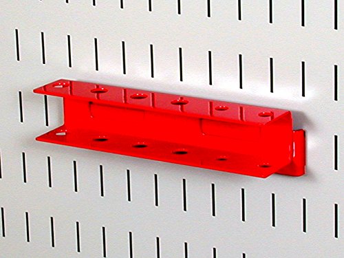 Wall Control Screwdriver Holder Bracket Slotted Metal Pegboard Accessory Slotted Tool Board - Red - color: Red, size: 8in x 2in x 2in