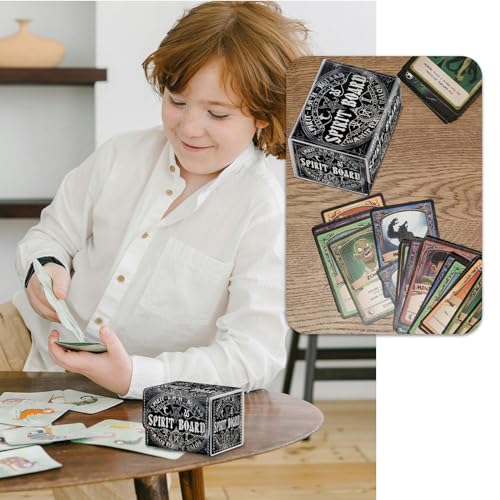 Strong Magnet Card Case Deck Box Mtg Card Box Playing Card Box Magic Deck Box Tcg Up to 200 Cards Creative Pattern Trading Card Storage Box for Collectible Card Games, A Black White Spirit Board - color: A Black White Spirit Board
