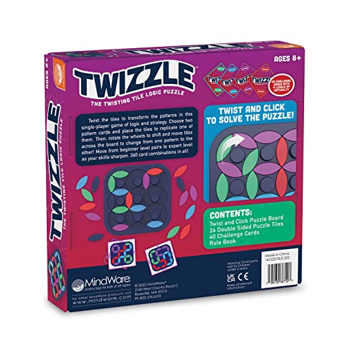 MindWare Twizzle Game, The Twisting Tile Logic Puzzle, Pattern Matching Game for Ages 8 & Older