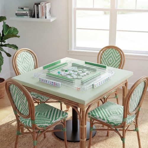 Soulchen Large 1.4" Green Houseplant American Mahjong Set, 168 Pcs Tiles | Engraved, with Tote Bag Dice Carry Pouch, Complete American Mahjong Set for Game Night Travel Vacation, Collection Gift - color: Green, size: Large 1.4''