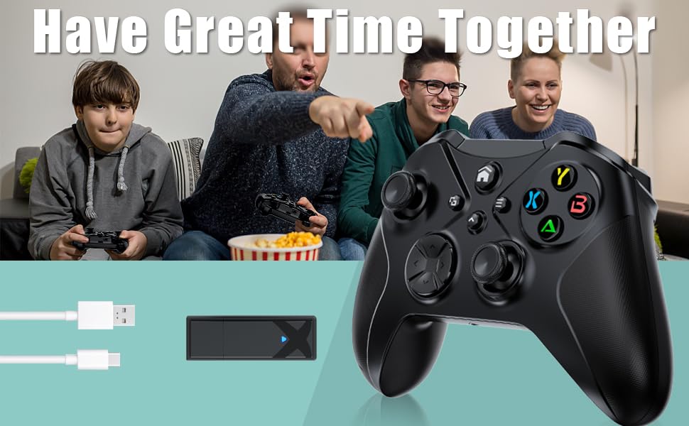 Xexvyrin Wireless for X-Box Controller, Compatible with X-box One X|S, Series PC, Edition Custom Controller 6-Axis Motion Control 3.5mm Audio Jack Dual Vibration Macro Function Turbo(Classic Black)