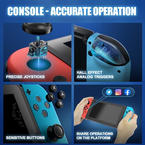 Myloso Wireless Controller for Switch,Wireless Gamepad Switch Controller Support Motion Control/Dual Vibration(HL1)