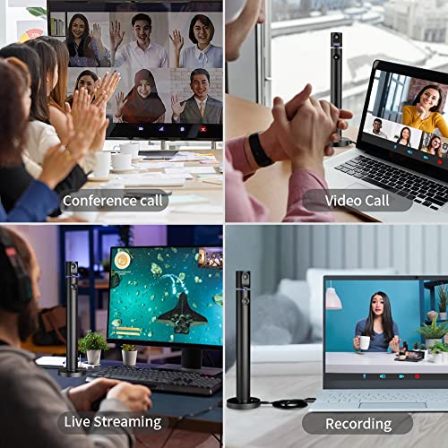 CZUR Halo X Pro Dual Webcam for PC, 1080P Web Camera with Microphone | USB Camera for Computer, 90° View, Plug & Play, Compatible with Windows&Mac, for TikTok/YouTube/Yahoo Messenger