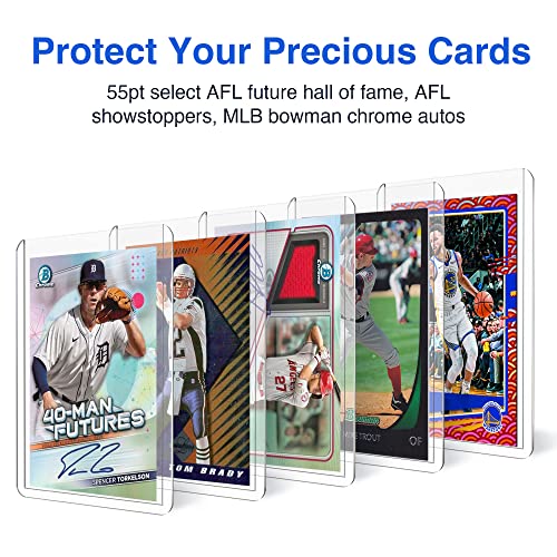 55pt Top Loaders for Cards, 3x4 Thick Holder with Protective Film, Toploader Card Protectors Hard Plastic, 25-Count - size: 55pt thick holder