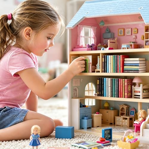 200pcs Mini Books Miniatures Dollhouse Books for Anxiety Bookshelf Library | Tiny Plastic Books for Dollhouse Decor Accessories DIY Crafting Bookshelf Fillers - style: 200pcs Mini Books