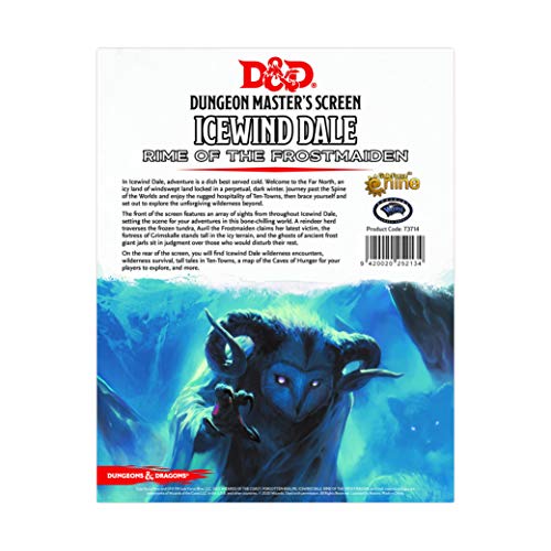 Gale Force Nine Icewind Dale: Rime of The Frostmaiden - DM Screen, Multicolor (GF973714) | Multicolor, GF973714