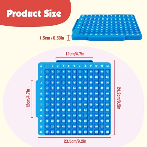 Torlam Math Board, Multiplication Game Board, 12x12 Math Manipulatives Game Board Multiplication,Division, Addition, Subtraction Games Toys for Kids, 1st, 2nd, 3rd, 4th, 5th, 6th Grade - style: Math Board Only