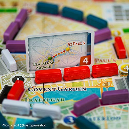 Asmodee Ticket to Ride London Board Game - Train Route-Building Strategy Game, Fun Family Game for Kids & Adults, Ages 8+, 2-4 Players, 10-15 Minute Playtime - style: London