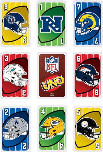 Mattel Games UNO NFL Card Game with Storage Tin, Ages 7+ | With NFL Team Logos & Special Rules for Kids, Teens & Family Game Night, Ages 7+, 2-10 Players (Amazon Exclusive) - style: UNO NFL