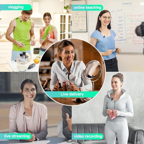 Wireless Lavalier Microphone with AI Noise Reduction & Voice Changer-Plug-and-Play, Mini Portable, Wireless Transmission for iPhone/Android Vlogging, Interviews & Live Streaming - color: M3