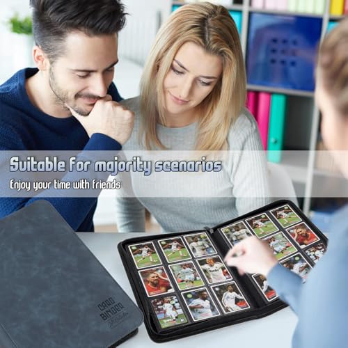 Trading Card Binder, Premium 9 Pocket Double Sided 540 Pocket PU Card Collection Binder, Collectible Trading Card Albums for MTG, TCG, Sport Card, Game Cards (Blue) - color: Blue
