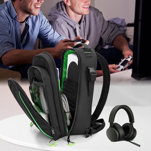 PGmoon Sling Carrying Case Compatible with Xbox Series S Game Console | Storage Travel Bag for Wireless Controllers and More Accessories (Patent Design)
