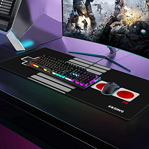 Gaming Mouse Pad - Extended Keyboard Mouse Pad Mat, Large PC Laptop Game Mouse Mat Huge Desk Pad with Stitched Edges, Anti-Slip Rubber Base Mousepad, 35.5"x15.4"x0.1" (MPX-02)