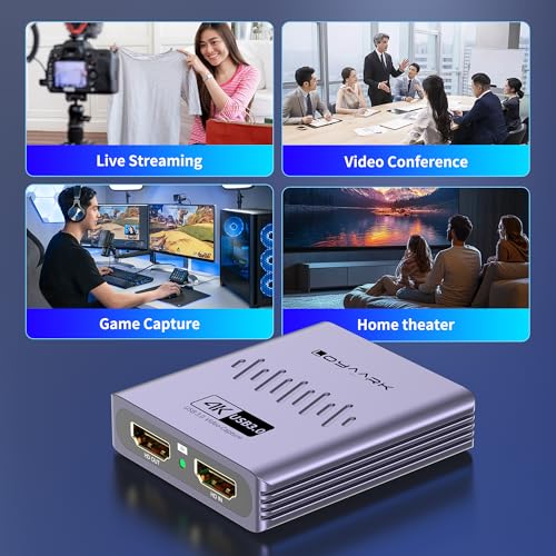 4K HDMI Video Capture Card for Nintendo Switch 2, PS5, Xbox, PC,Streaming- USB 3.0 Game Capture Device with 2K 30fps, Compatible with Broadcasting, Mobile Cameras & More - color: G2