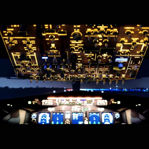 XMalNexity B107 B737 Flight Simulator Overhead Panel for MSFS 2020 2024 Xplane 12, Backlit Aluminum Housing OVHD with Auto-Return Switches, Compatible with PMDG ZiboMod iFly, Home Cockpit