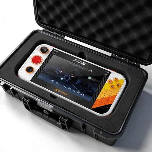 JYGamhanbil Carrying Case Waterproof Bag Cover Hard Shell for My Arcade Atari Gamestation Go Gaming Handheld Console,Protective Storage Bag Travel Case for Gamestation Go Dock,Power Cord,Accessories