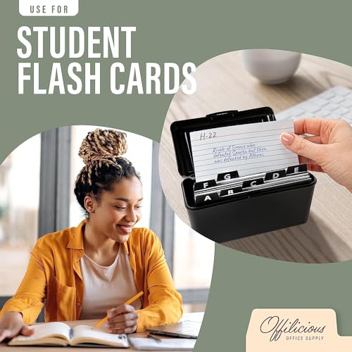 Alphabetical Index Card Dividers 4x6, 25 Index Card Box Dividers with Tabs | Sturdy Plastic Recipe Box Dividers 4x6 with Tabs, Tabbed Alphabetical Dividers & Notecard Organizers for Index Card Holder - size: 4 x 6 Inches, style: 25 Pcs