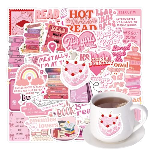120 Book Stickers for Kin-dle, Kind-le Stickers, Book Stickers for Kind-le Adult, smutty Book Stickers, Reading Decals Scrapbook Bookish Decal, Reading Stickers Book Lover Stickers - size: Pink Bookish 120pcs